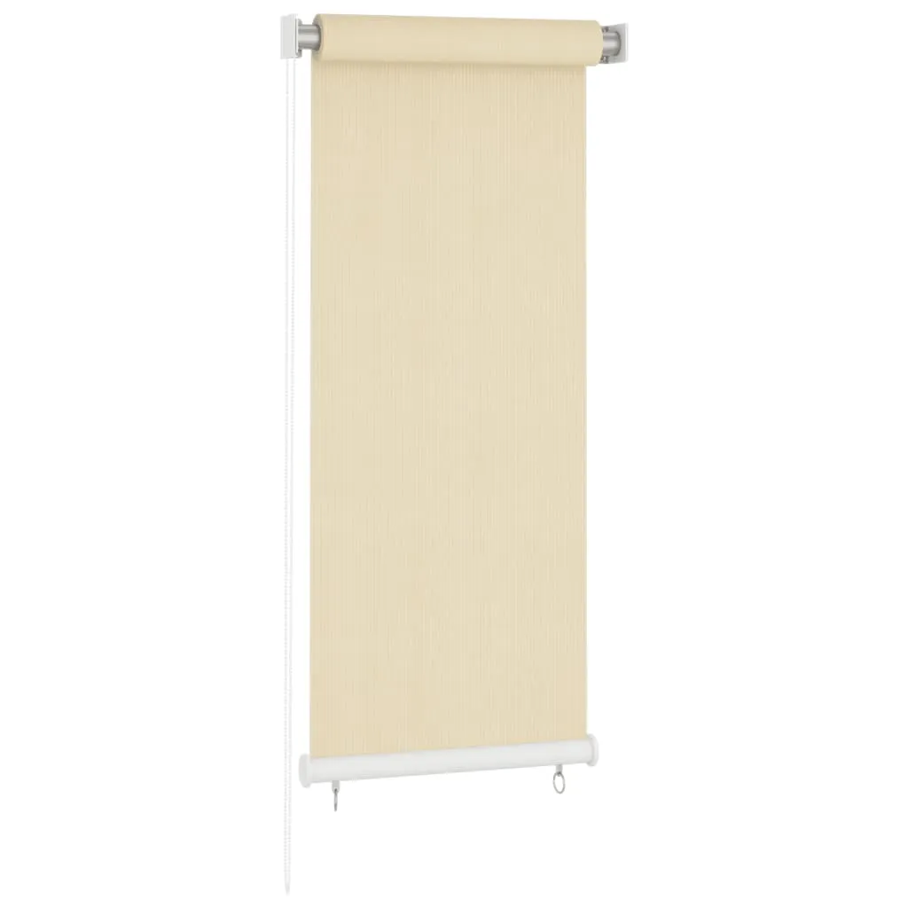 Outdoor Roller Blind Cream 60x140 cm HDPE