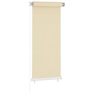 Outdoor Roller Blind Cream 60x140 cm HDPE