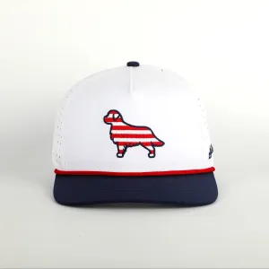 Patriotic Pup Golf Hat | Stripes