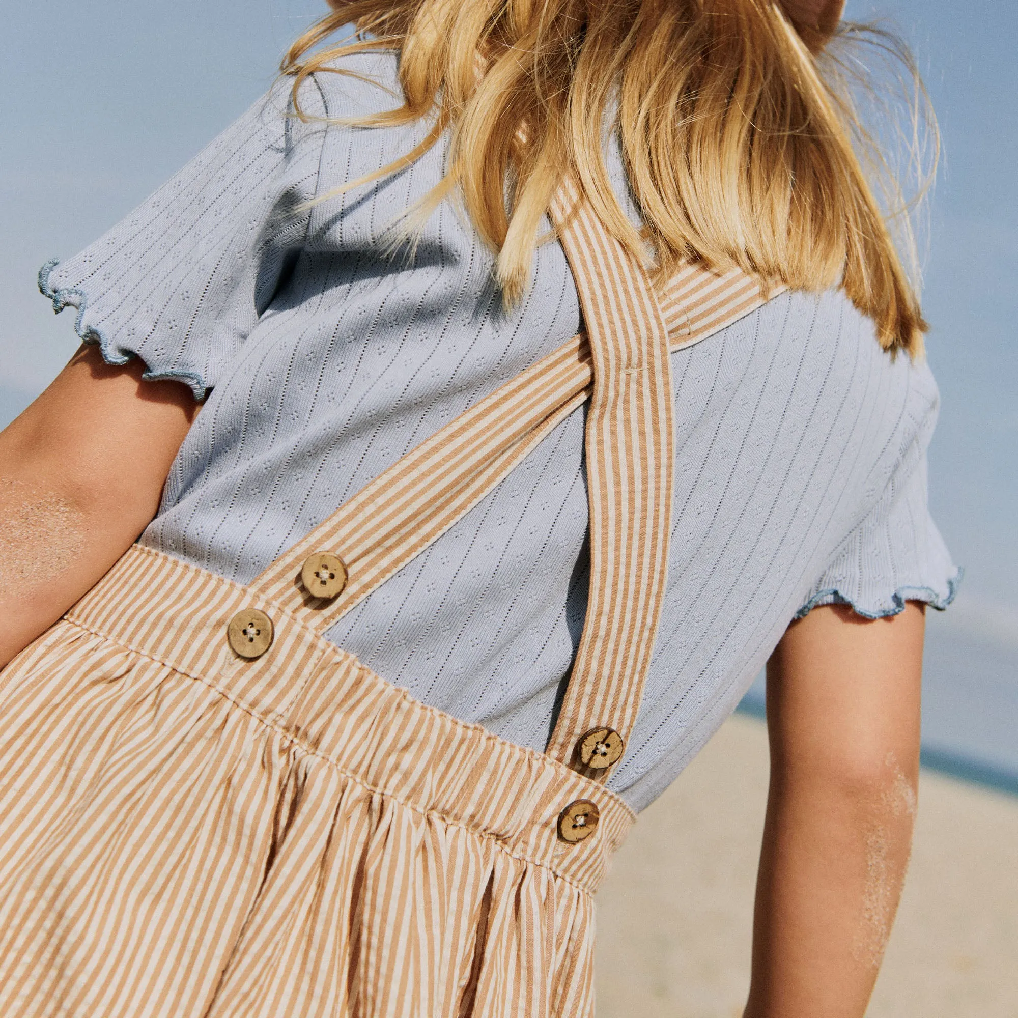 Pinafore Agnes - caramel stripe