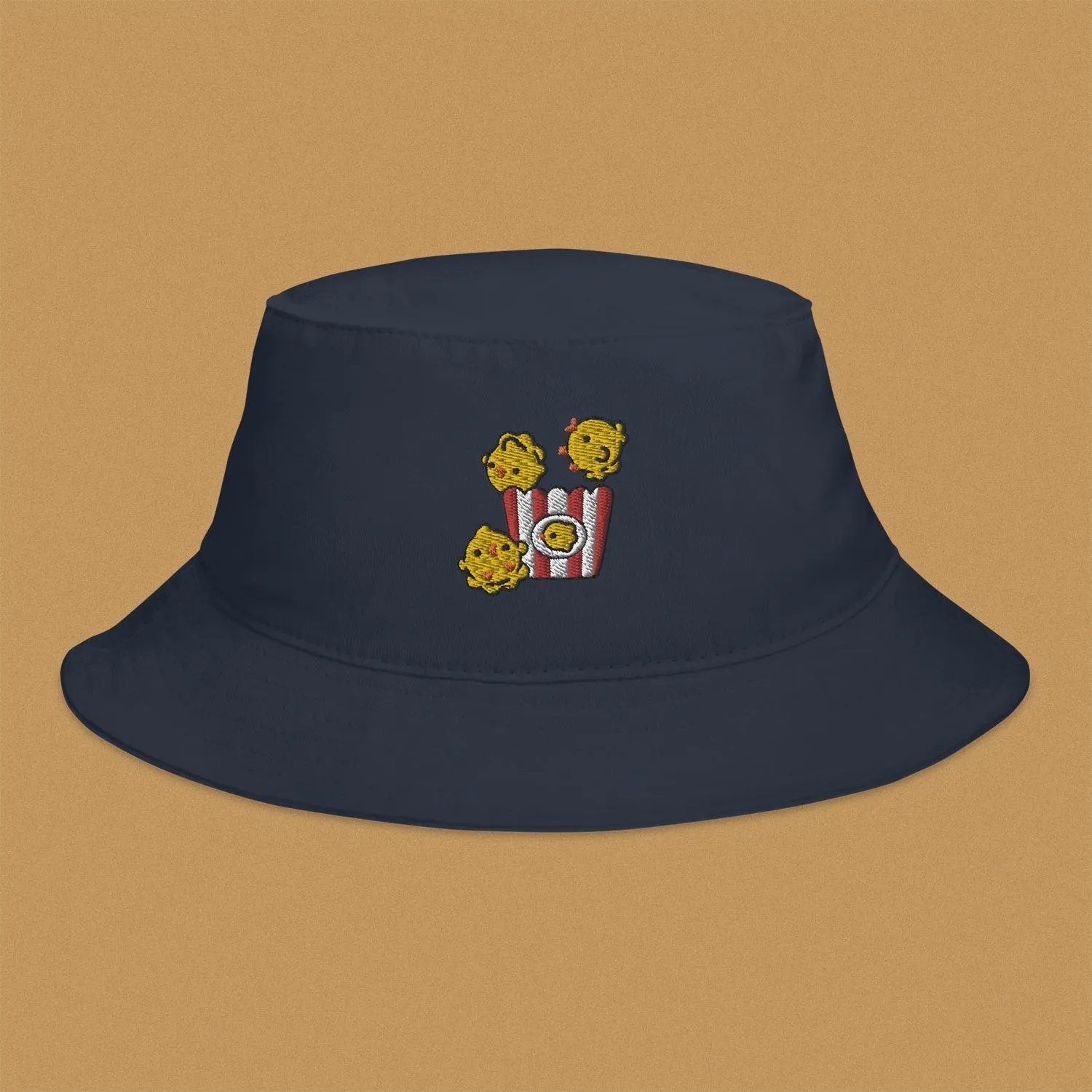 Popcorn Chicken Embroidered Bucket Hat