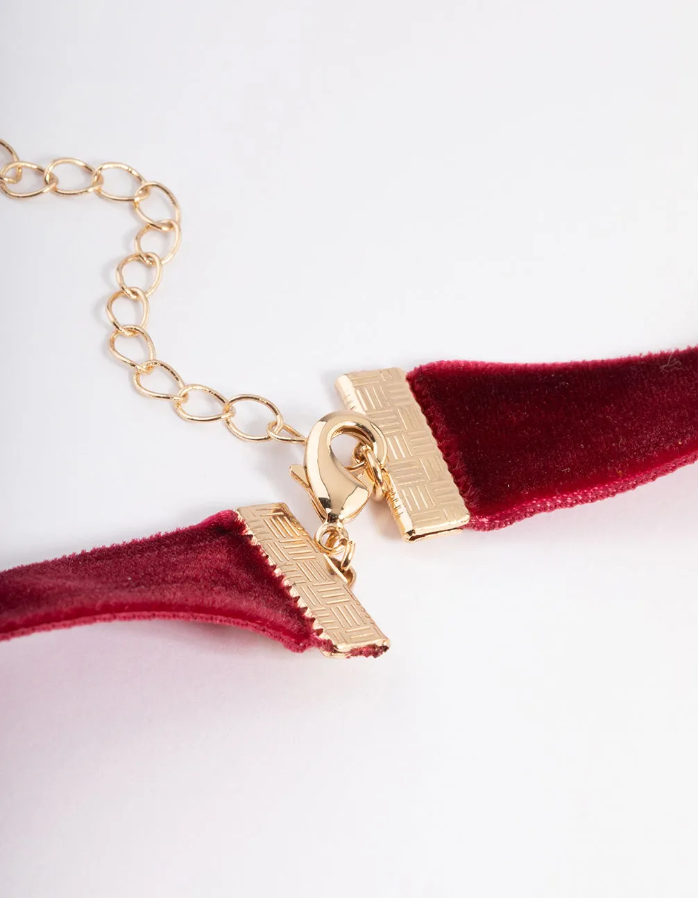 Red Pearl Cross Choker