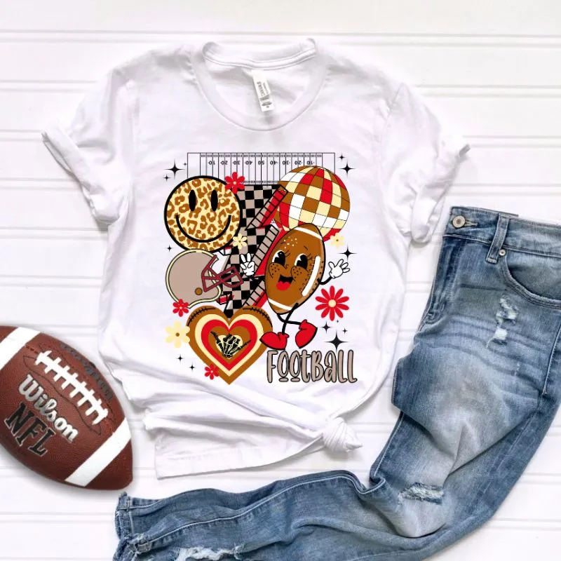Retro Football Vibes Design PNG Download