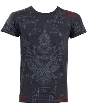 Sak Yant Garuda "Krut" T-shirt Grey