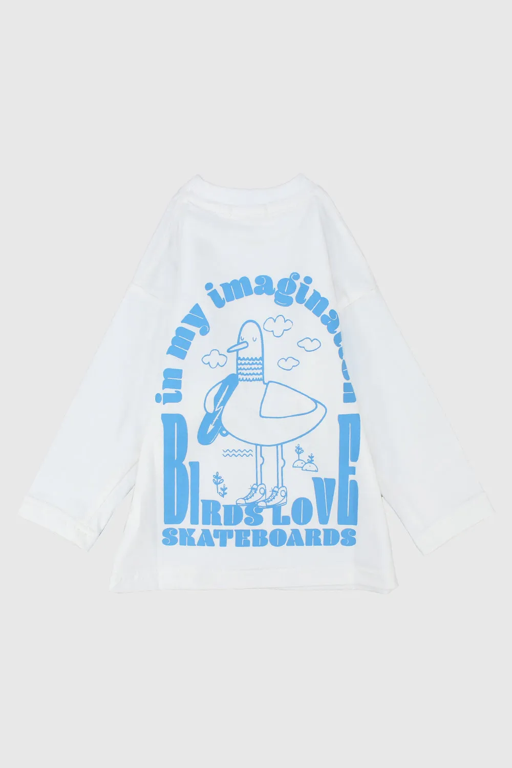 Skating Bird Long-Sleeved T-Shirt
