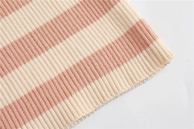 STRIPED KNIT DRESS