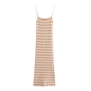 STRIPED KNIT DRESS