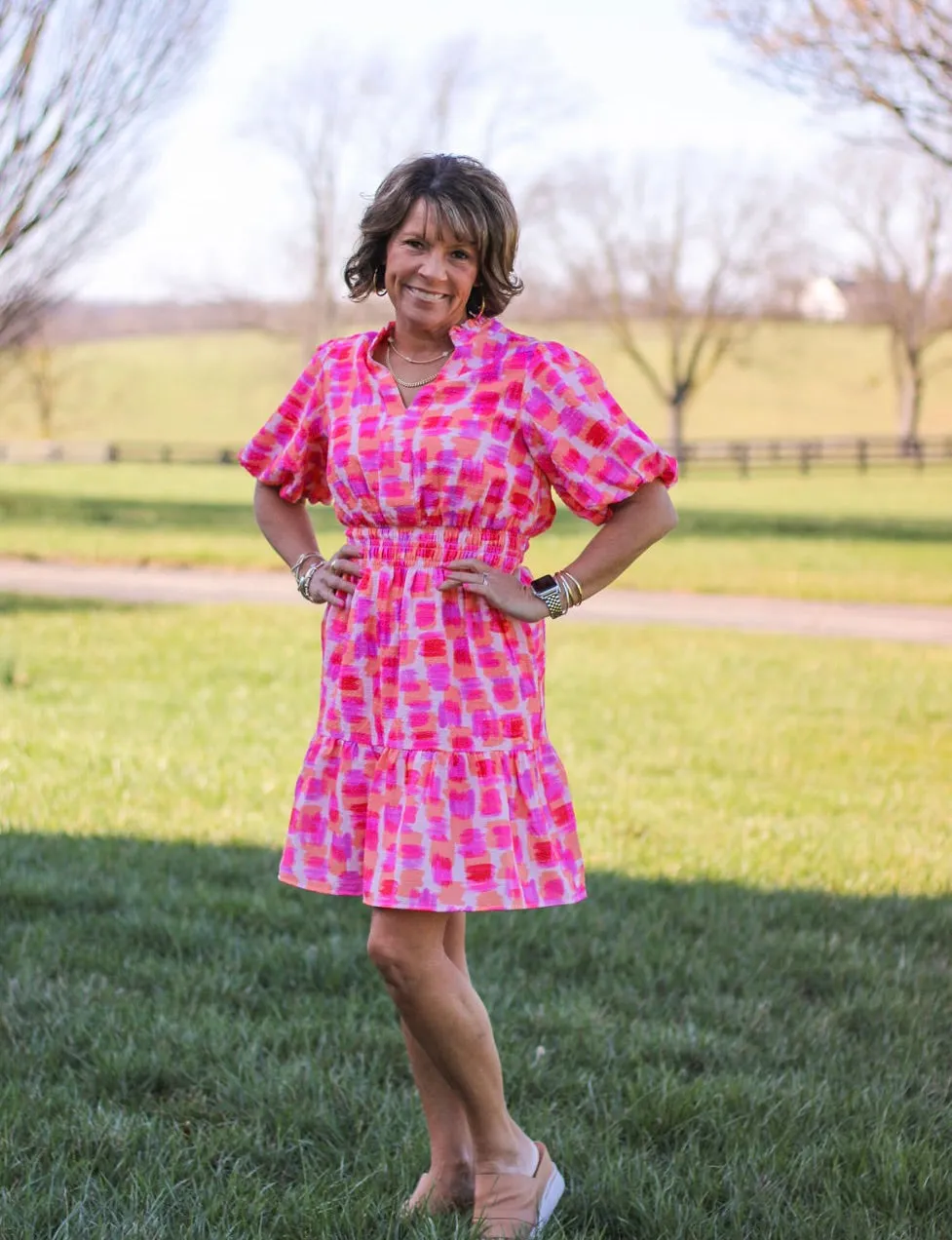 SUNSET FLUTTER DRESS