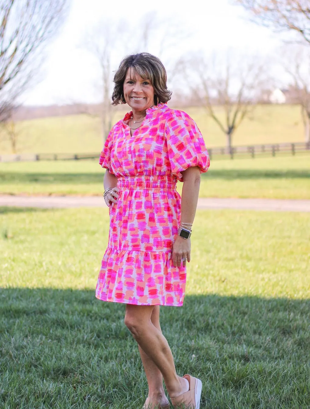 SUNSET FLUTTER DRESS