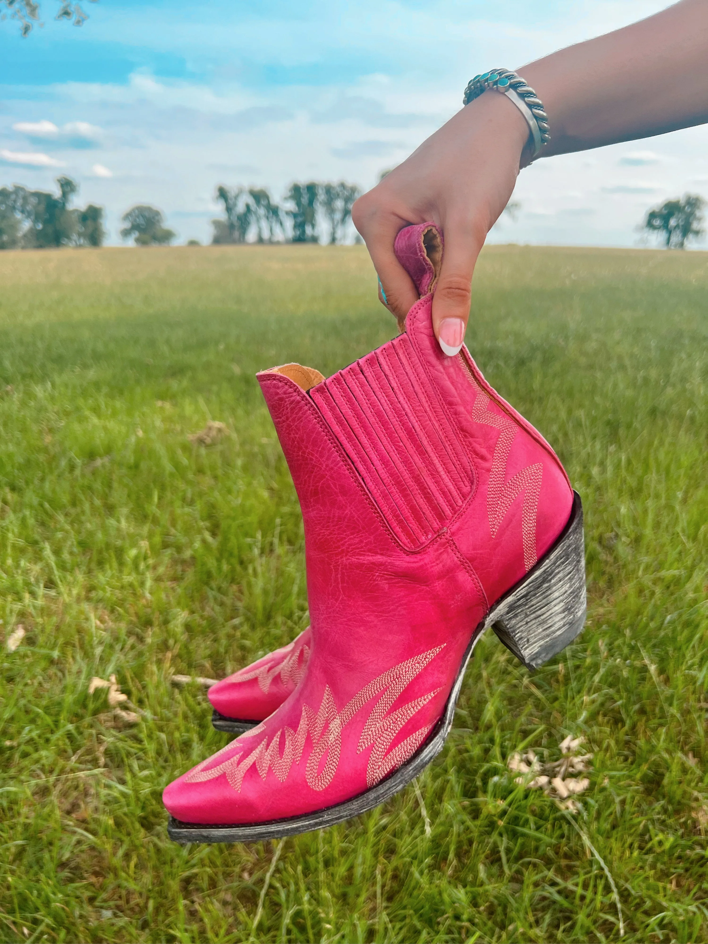 The Old Gringo Gaucho Booties in Pink