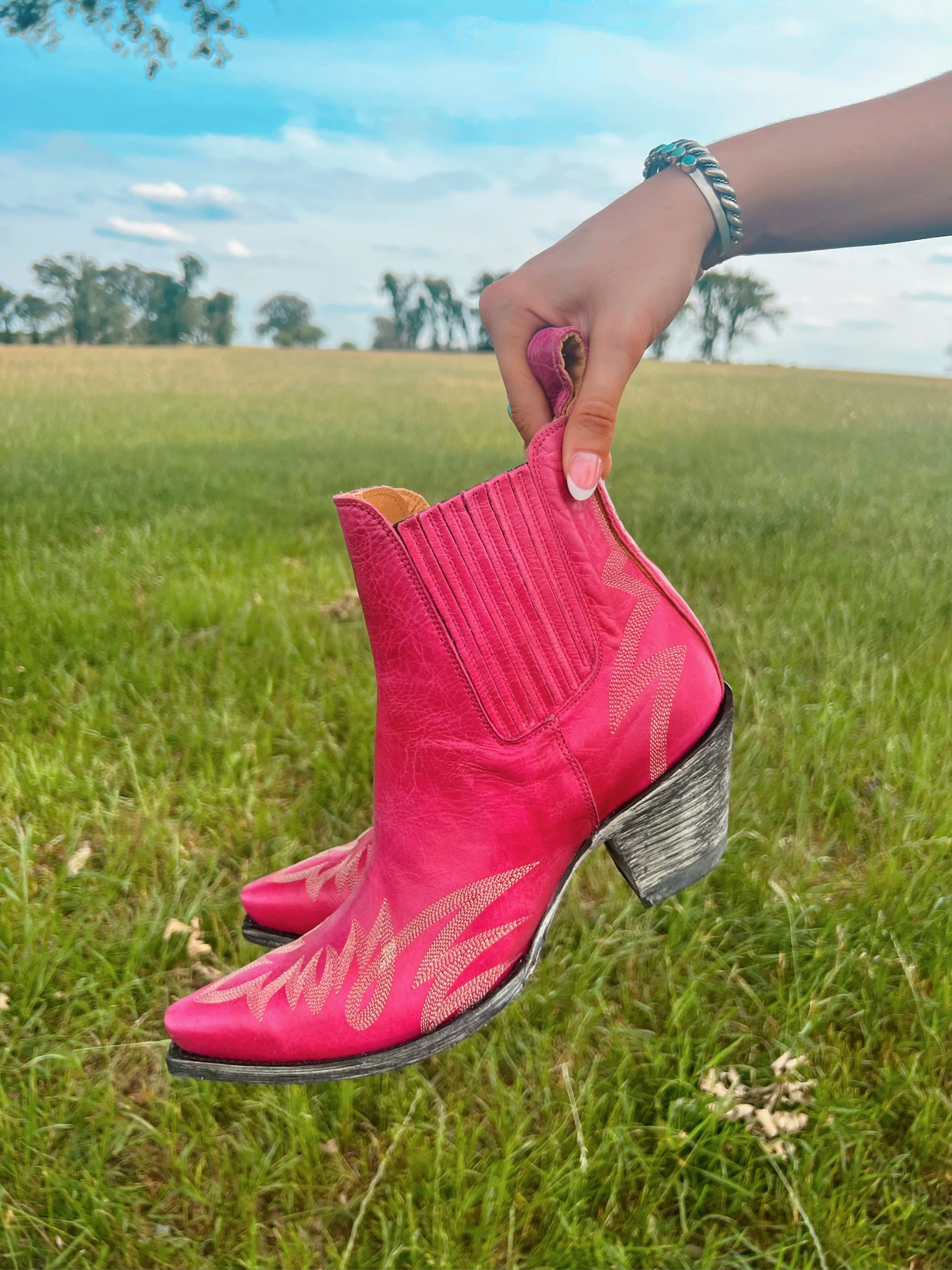 The Old Gringo Gaucho Booties in Pink