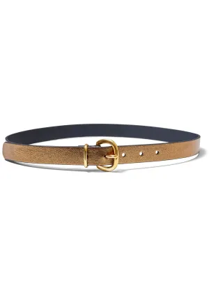 Thin Estate Belt Metallic Leather