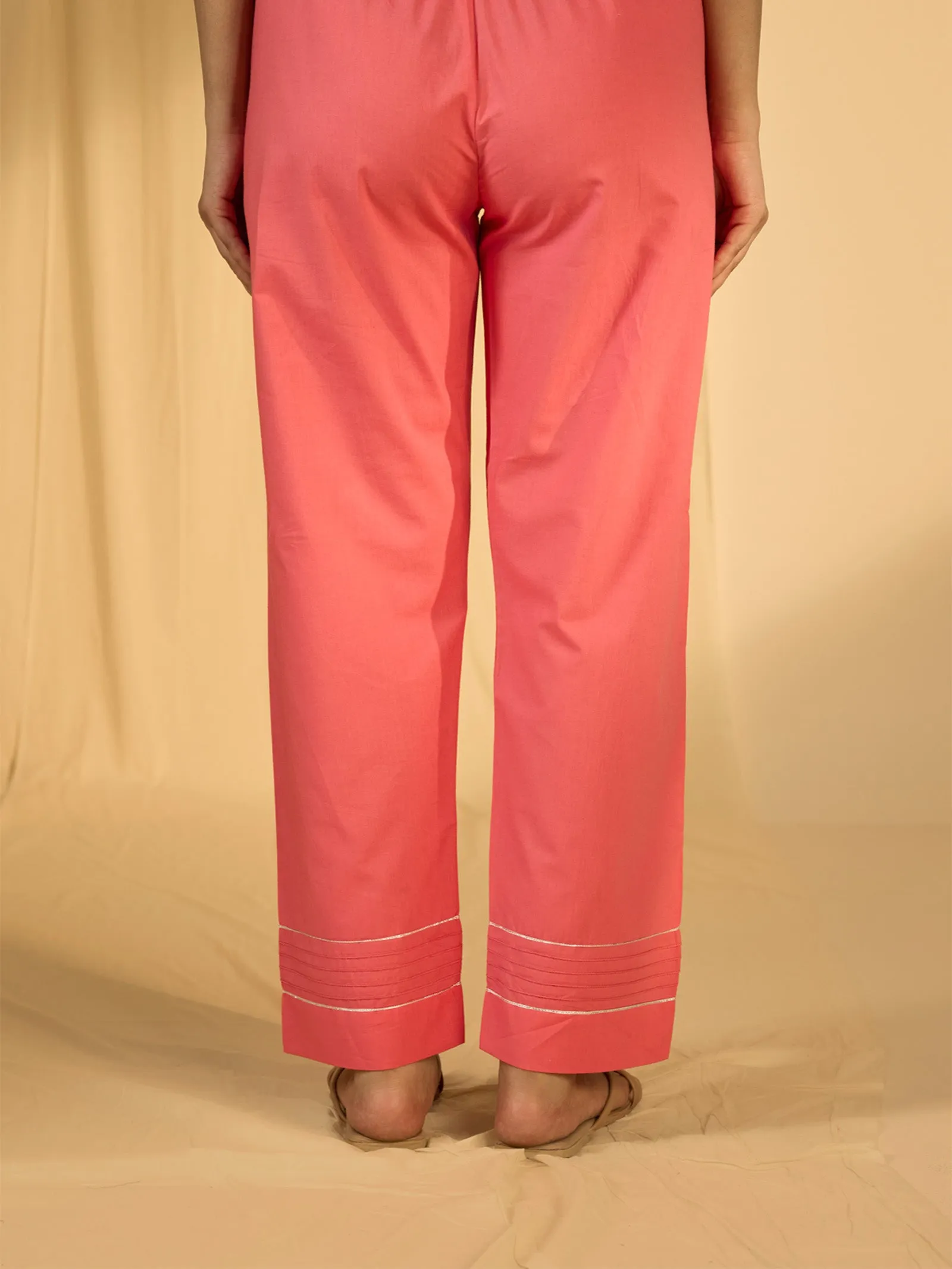 Too Pink Cotton Straight Pant