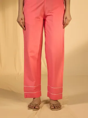 Too Pink Cotton Straight Pant